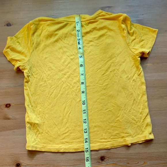 Girls Floral Design Yellow T-shirt - Picture 6 of 8